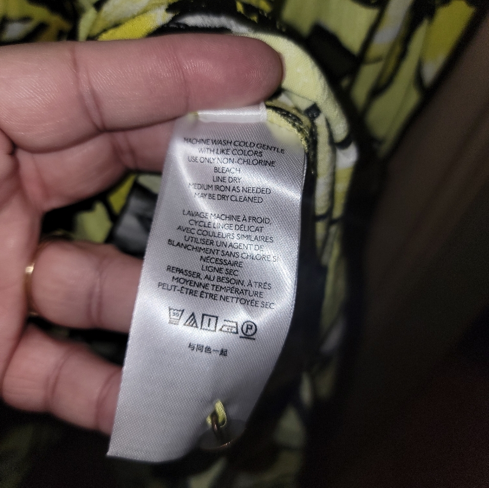 Misses Sz M P Anthropologie Maeve Tiered Dress Yellow Floral - Picture 4 of 10